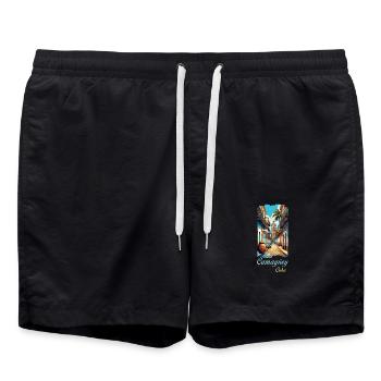 Conception de voyages à Camagüey et à Cuba - Short de bain - noir - Devant - AI Model Male 185 light (185cm)
