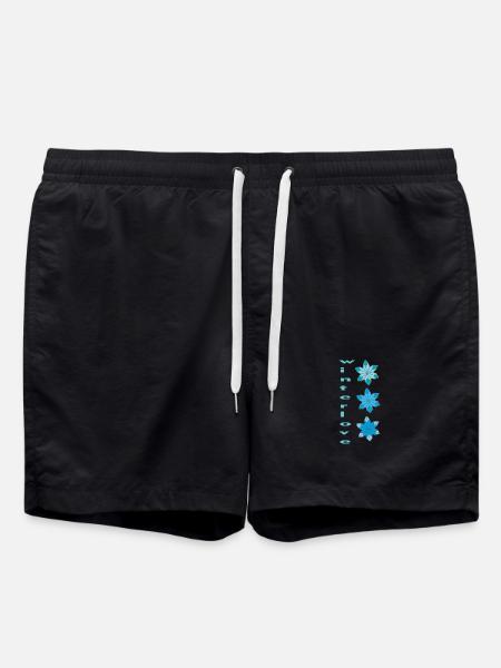 eisblumen winterlove - Badeshorts - Schwarz