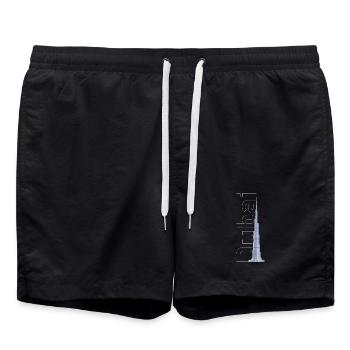 Silhouette de Dubaï – Burj Khalifa - Short de bain - noir - Devant - AI Model Male 185 light (185cm)