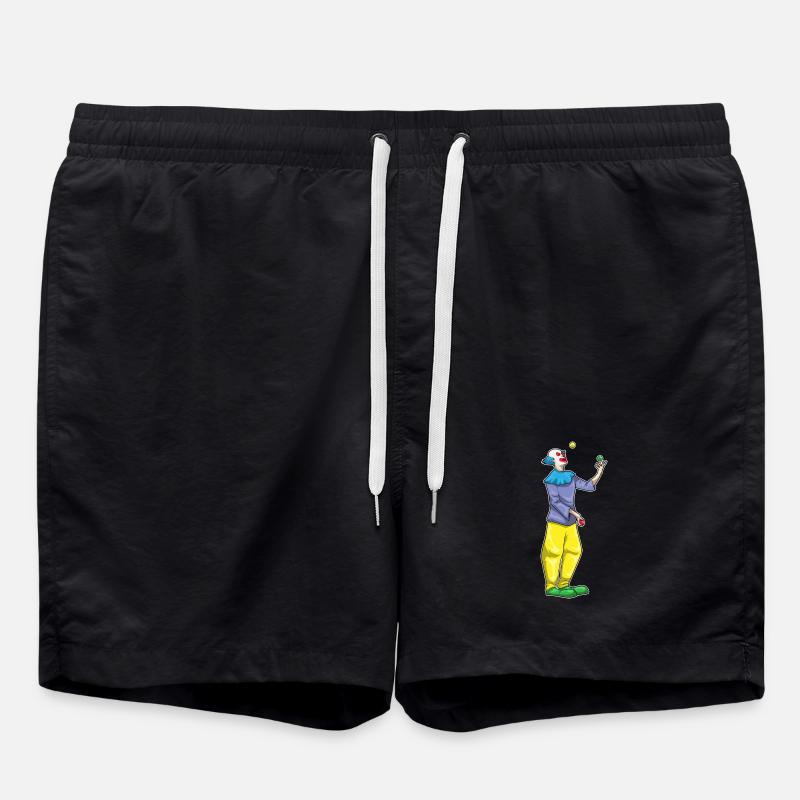 Clown Halloween Juggling - Swim Trunks - black