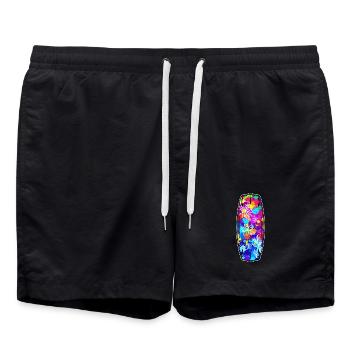 Surfboard, Surfing, Wakeboard, Water sports, Wakesurfing - Swim Trunks - black - Front - AI Model Male 185 light (185cm)