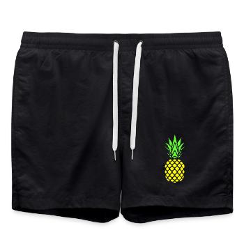 Ananas - Badeshorts - Schwarz - Vorne - AI Model Male 185 light (185cm)