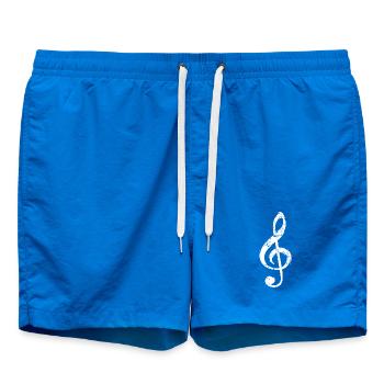scratch Musik Notenschlüssel - Musiker und Bands - Badeshorts - Cobalt blue - Vorne