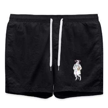 Stéthoscope Cow Doctor - Short de bain - noir - Devant - AI Model Male 185 light (185cm)