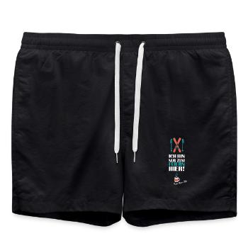 Après-ski - I'm only here to party - Swim Trunks - black - Front - AI Model Male 185 light (185cm)