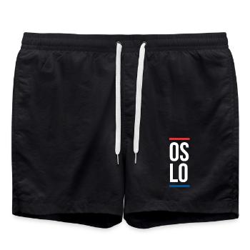 Oslo City Design  - Swim Trunks - black - Front - AI Model Male 185 light (185cm)