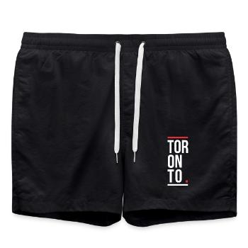 Conception du logo de la ville canadienne de Toronto - Short de bain - noir - Devant - AI Model Male 185 light (185cm)