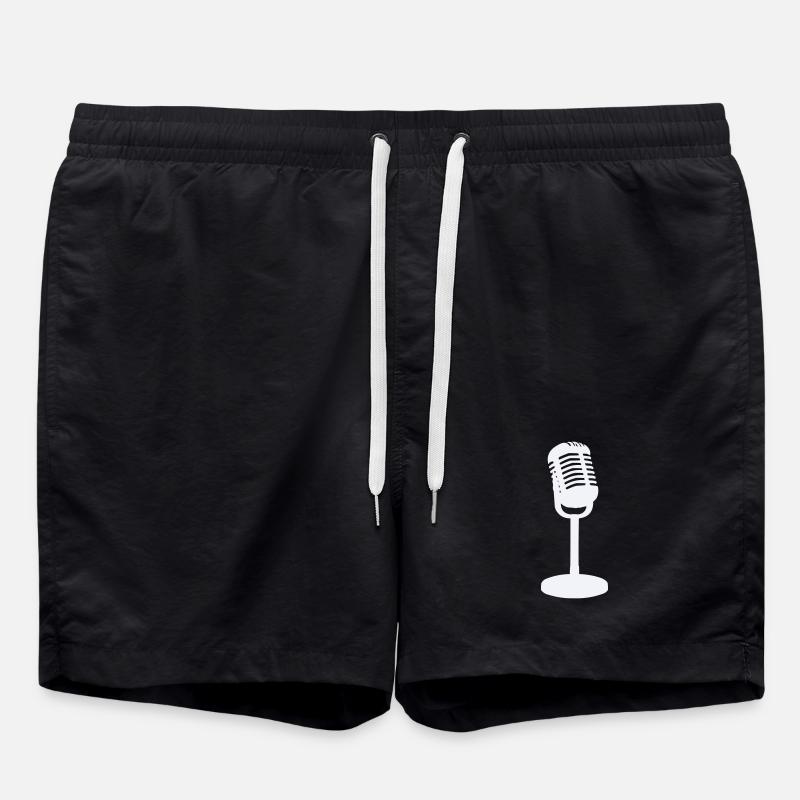 Mikrofon - Badeshorts - Schwarz