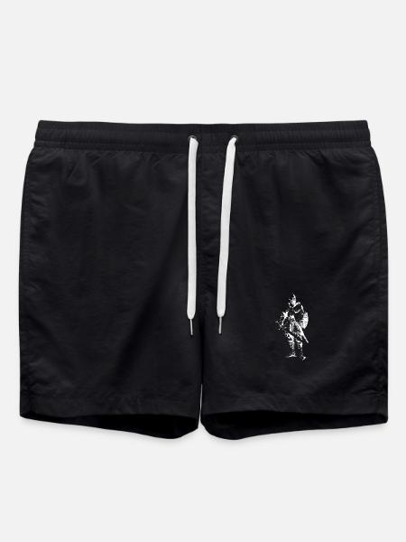 Iron Knight Silhouette - Swim Trunks - black