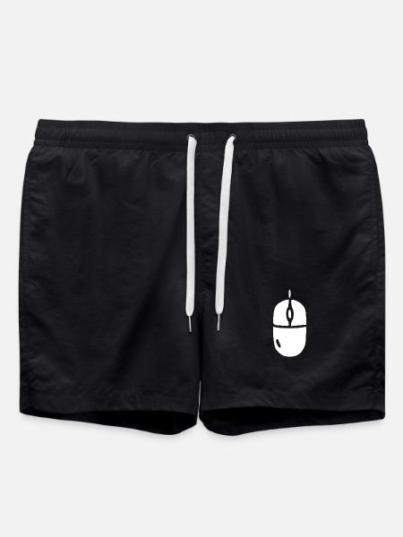 Computer Mouse Office Gift - Swim Trunks - black