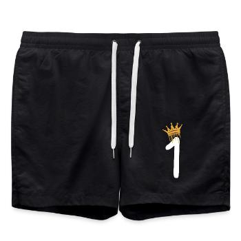 1 - Swim Trunks - black - Front - AI Model Male 185 light (185cm)