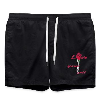 Aimez-vous Rose - Short de bain - noir - Devant - AI Model Male 185 light (185cm)