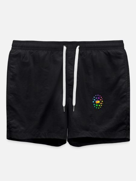 STARS asterisks many stars - Swim Trunks - black