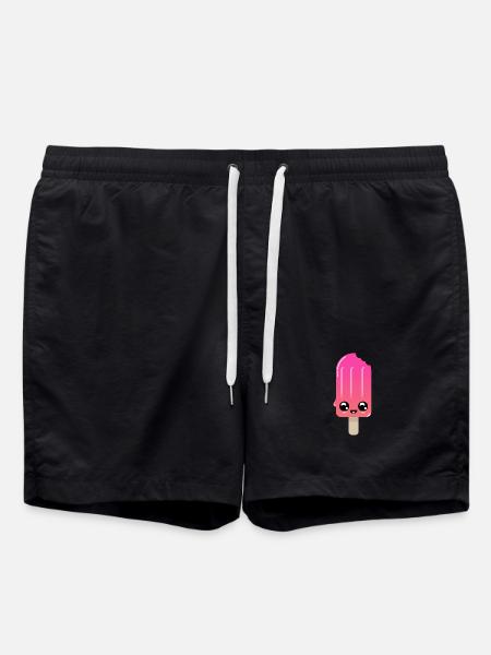 Chupito de helado con ojos brillantes - Swim Trunks - black