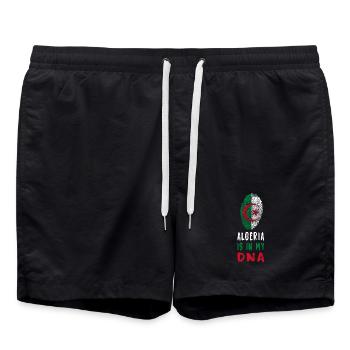 Algeria is in my DNA Design / Gift Idea - Swim Trunks - black - Front - AI Model Male 185 light (185cm)