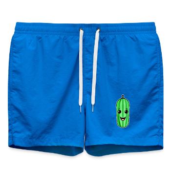 Cucumber motif - Swim Trunks - cobalt blue - Front