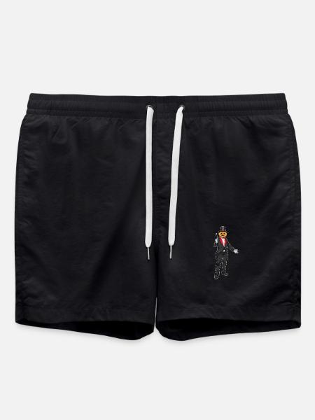 Jack O'Lantern Halloween Wizard - Swim Trunks - black