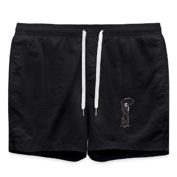 Vampir Halloween Regenschirm - Badeshorts - Schwarz - Vorne - AI Model Male 185 light (185cm)