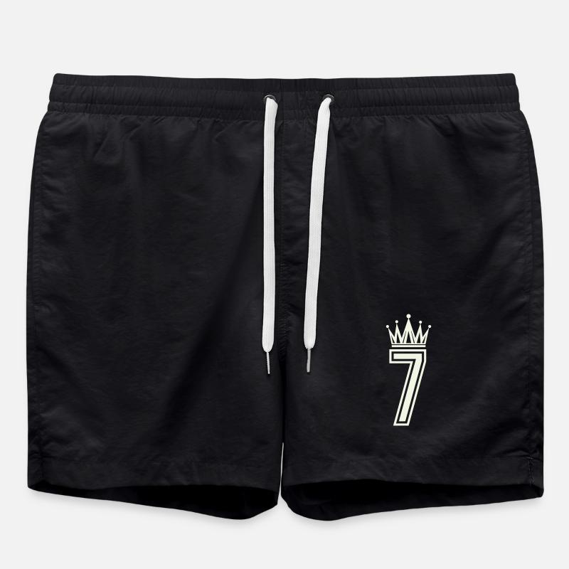 Königliche Sieben Logo - Badeshorts - Schwarz