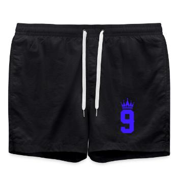 9_krone - Badeshorts - Schwarz - Vorne - AI Model Male 185 light (185cm)