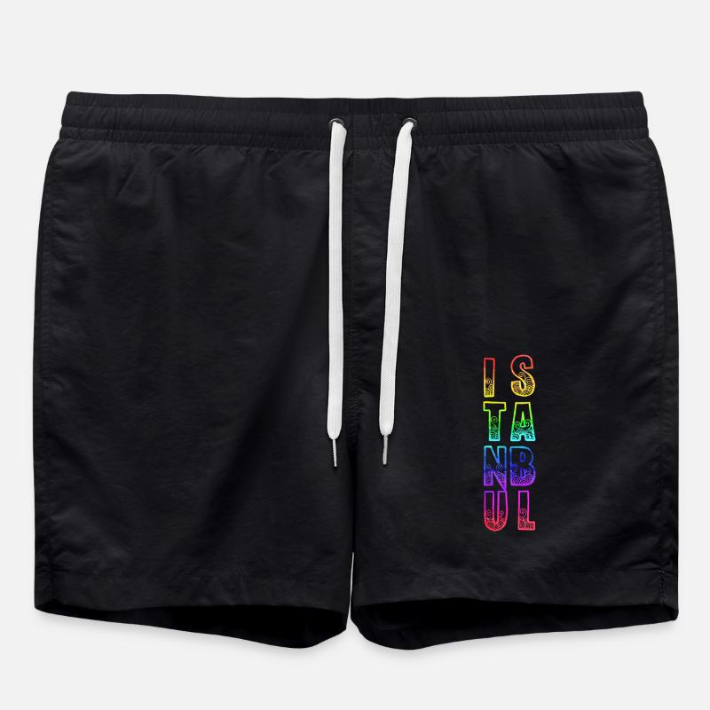 istanbul rs regenbogen - Badeshorts - Schwarz