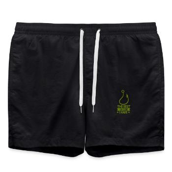 Angler Fishing Hook Fishing Rod Sport Fisherman - Swim Trunks - black - Front - AI Model Male 185 light (185cm)