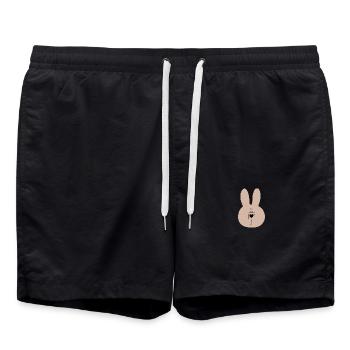 Rabbit Rabbit Cartoon Small Cute Animal - Swim Trunks - black - Front - AI Model Male 185 light (185cm)