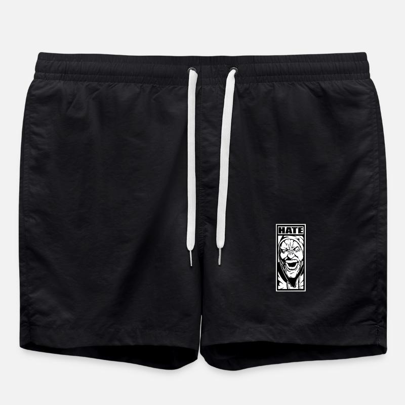 Hate - Swim Trunks - black