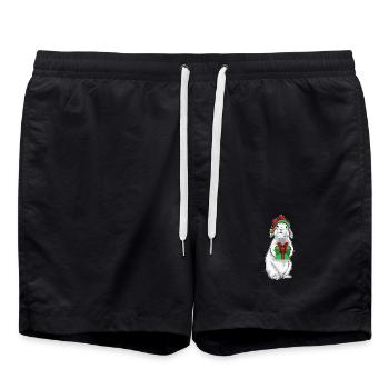 Forfait Noël lapin - Short de bain - noir - Devant - AI Model Male 185 light (185cm)