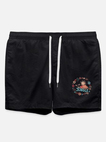 My wild jungle life - Swim Trunks - black