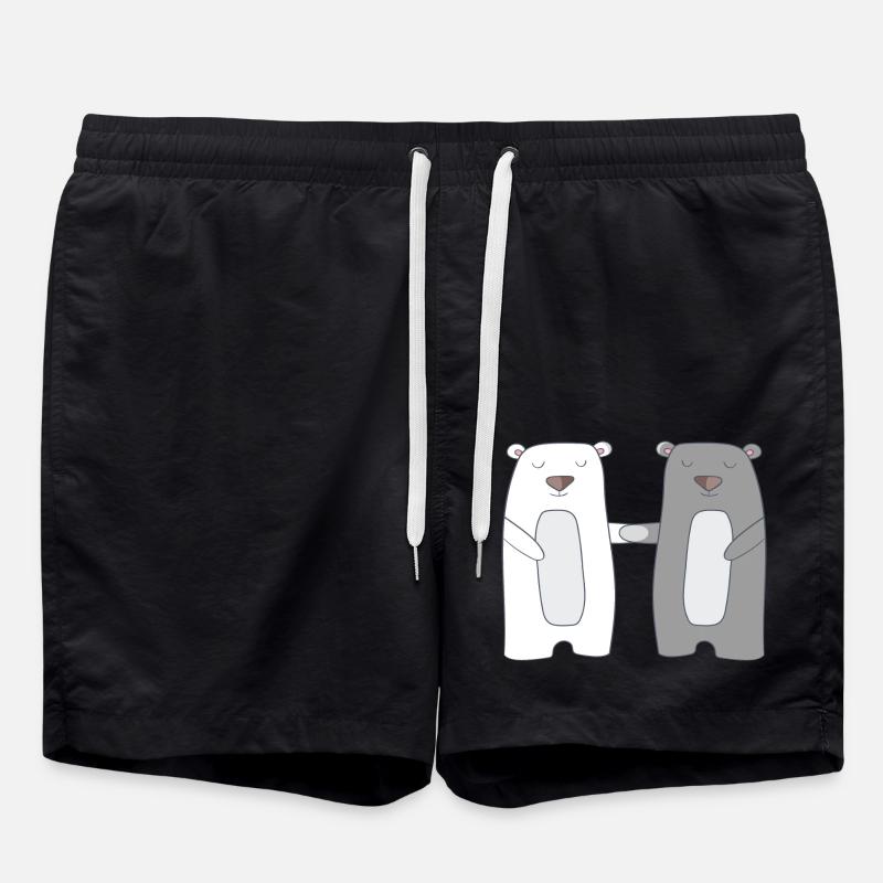 Bären - Badeshorts - Schwarz