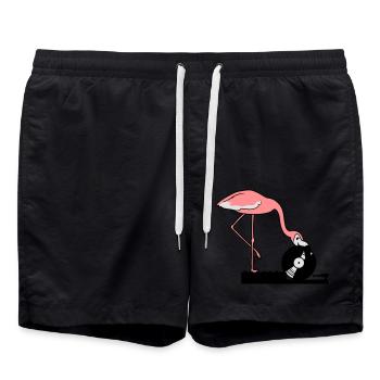 fête de la musique célébrer club disco raccrocher v - Short de bain - noir - Devant - AI Model Male 185 light (185cm)