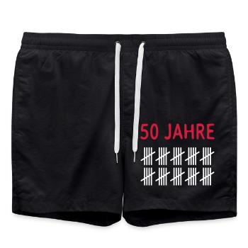50 ans - Short de bain - noir - Devant - AI Model Male 185 light (185cm)