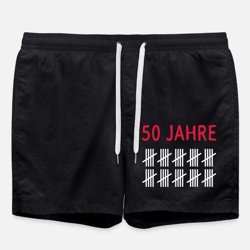 50 ans - Short de bain - noir