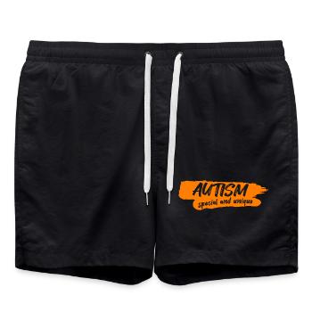 Autisme - Short de bain - noir - Devant - AI Model Male 185 light (185cm)