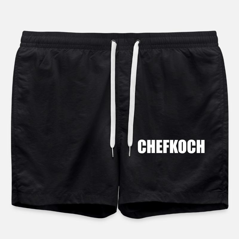 Koch Essen Chefkoch kochen restaurant - Badeshorts - Schwarz