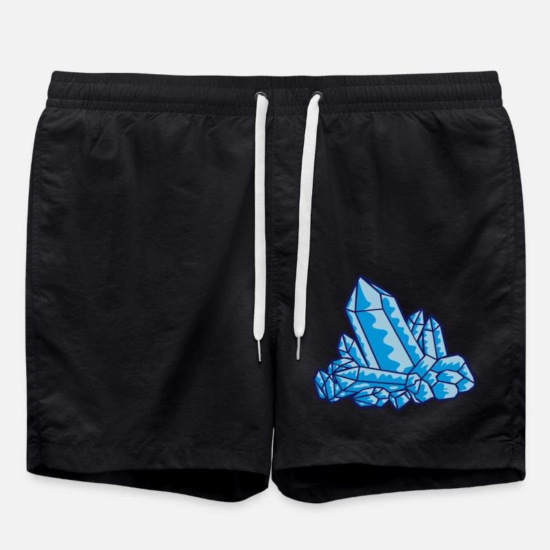 Cristal gemme bleu - Short de bain - noir