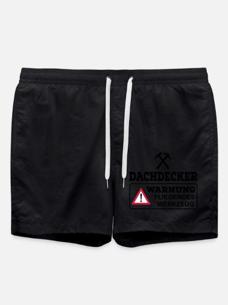 Dachdecker - Badeshorts - Schwarz