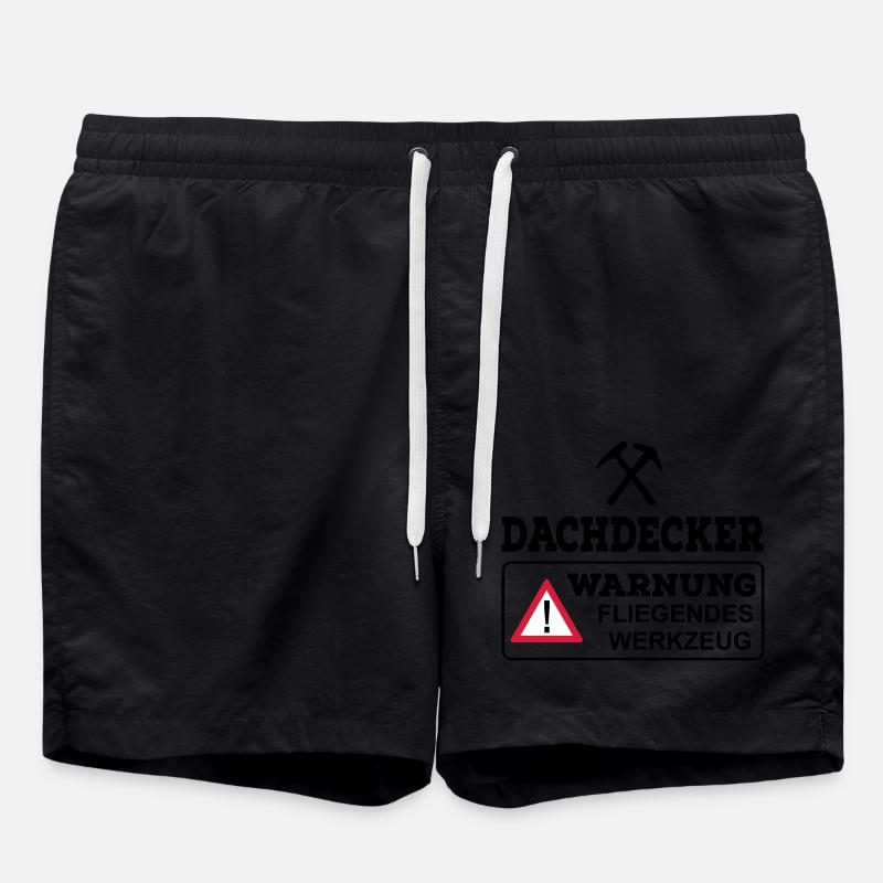Dachdecker - Badeshorts - Schwarz