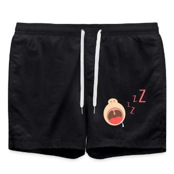baby sleep´n cry - Baby schläft und schreit - Badeshorts - Schwarz - Vorne - AI Model Male 185 light (185cm)