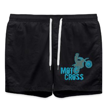 Motocross - Swim Trunks - black - Front - AI Model Male 185 light (185cm)