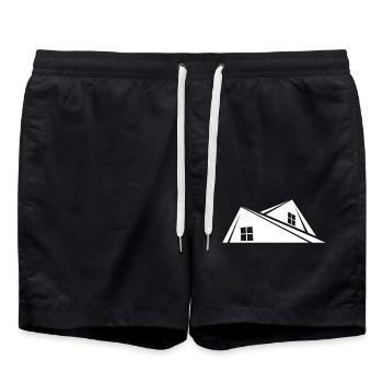 Le toit de la maison - Short de bain - noir - Devant - AI Model Male 185 light (185cm)