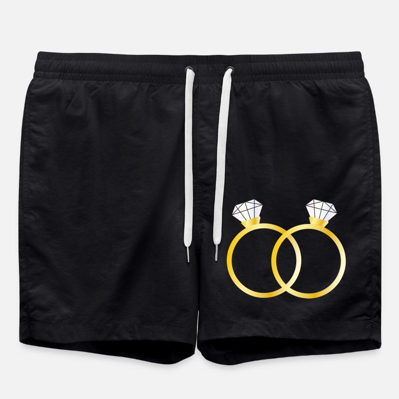 Two diamond rings - Swim Trunks - black