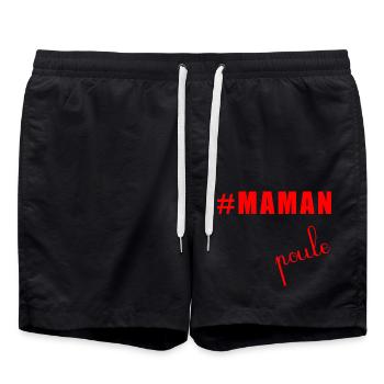 BONNE FÊTE MAMAN. MAMAN. FÊTE DES MÈRES. JE T'AIME - Short de bain - noir - Devant - AI Model Male 185 light (185cm)
