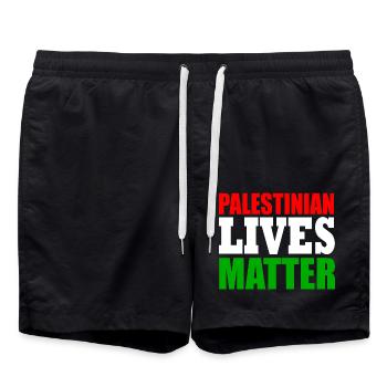 palestinian lives matter - Short de bain - noir - Devant - AI Model Male 185 light (185cm)