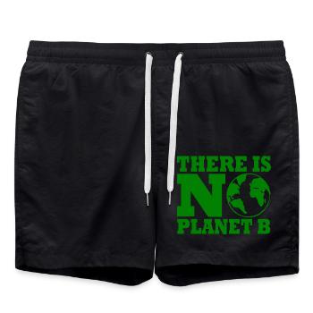 There is no planet B - Badeshorts - Schwarz - Vorne - AI Model Male 185 light (185cm)
