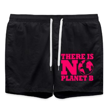 There is no planet B - Badeshorts - Schwarz - Vorne - AI Model Male 185 light (185cm)