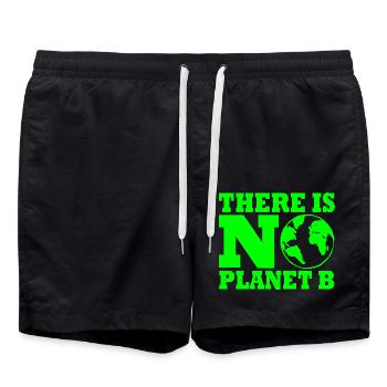 There is no planet B - Badeshorts - Schwarz - Vorne - AI Model Male 185 light (185cm)