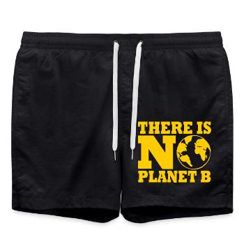 There is no planet B - Badeshorts - Schwarz - Vorne - AI Model Male 185 light (185cm)