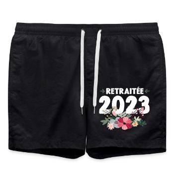 Retraitée 2023 - Short de bain - noir - Devant - AI Model Male 185 light (185cm)